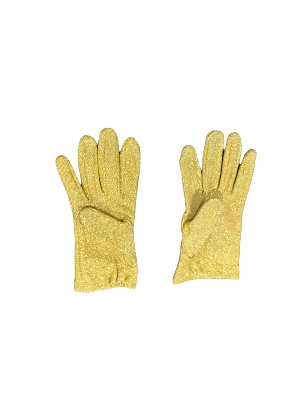 Vintage Gold Glitter Gloves Sz S